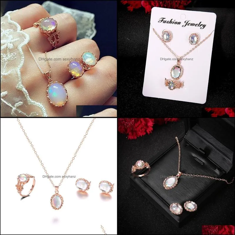 gemstone trend jewelry set fashion set wholesale party jewely set