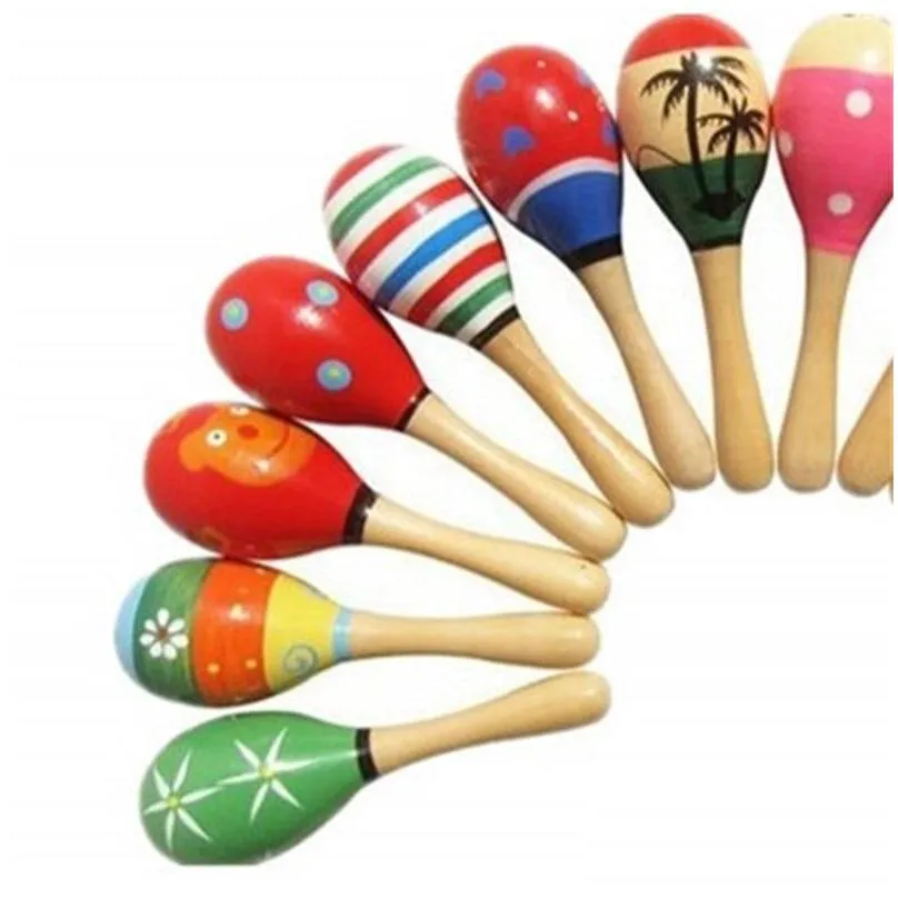 baby toys kids wooden rattle maracas cabasa music instrument sand hammer orff instrument maracas infant toys 0601862 407 k2