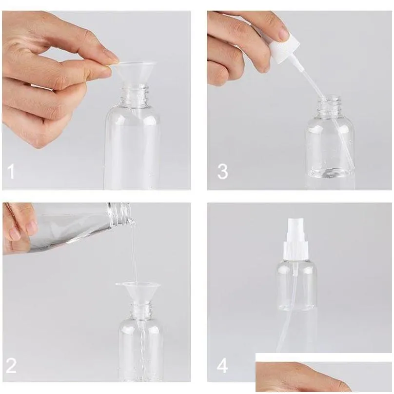 10 20 30 50 60 80 100ml plastic pet spray bottle skin care set package alcohol bottles