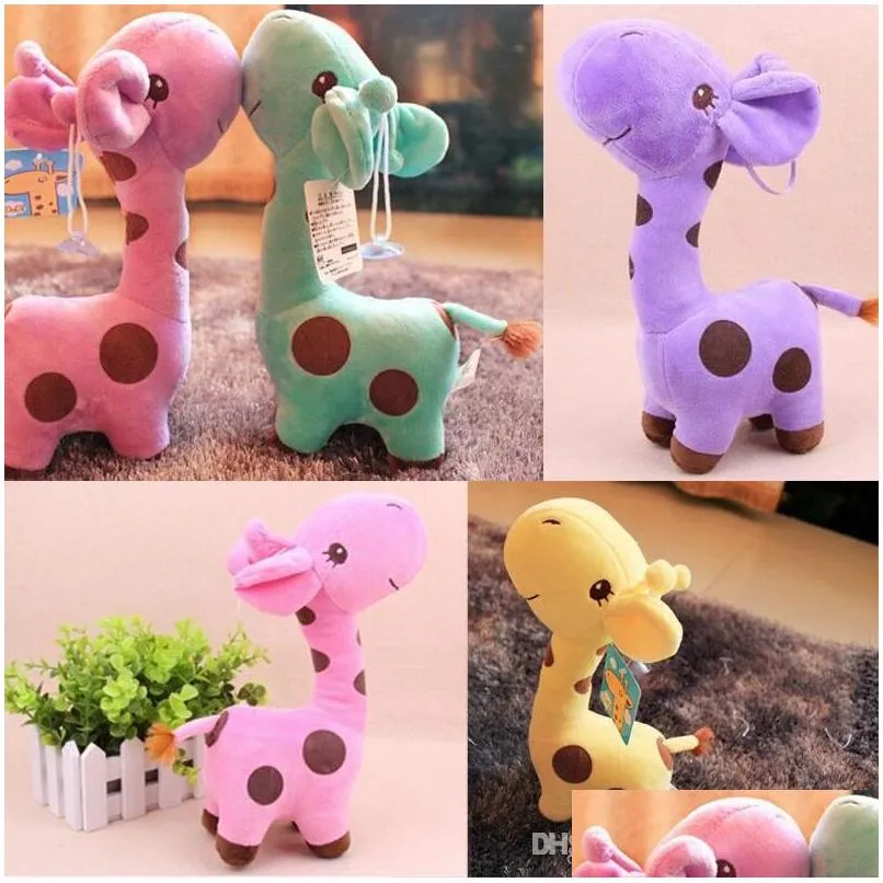  cute plush giraffe soft toys animal dear doll baby kids children birthday gift 6 colors for choices