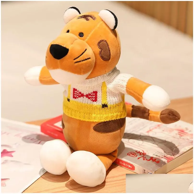 dropshipping or bulk purchasing cute clothed tiger plush doll toy year mascot doll ups