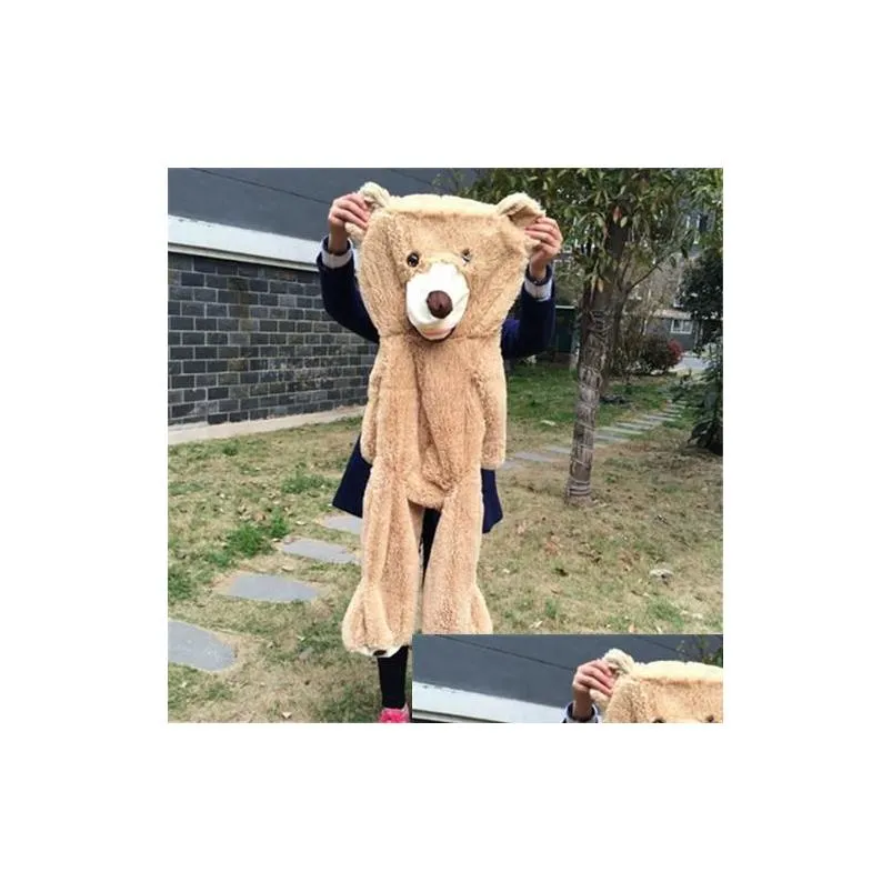 130cm soft american  bear skin toy big animals bears coat for girlfriend valentines day gift animal teddy coats