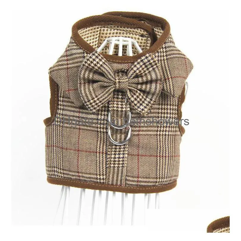 designer dog accessories pet clothes british style breathable traction chest waistcoat skirt