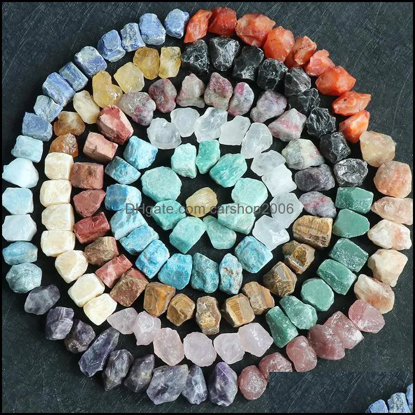 natural stone tigers eye amethyst rose quartz turquoise agate 7chakra energy stone healing ornaments