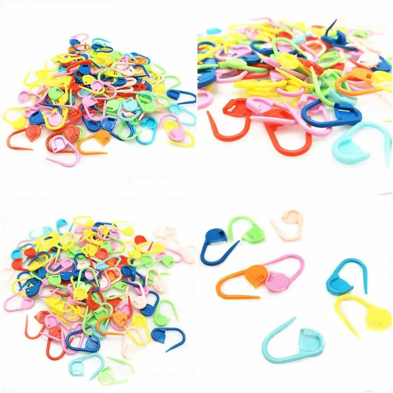 1000pc mix color plastic knitting tools locking stitch markers crochet latch knitting tools needle clip hook