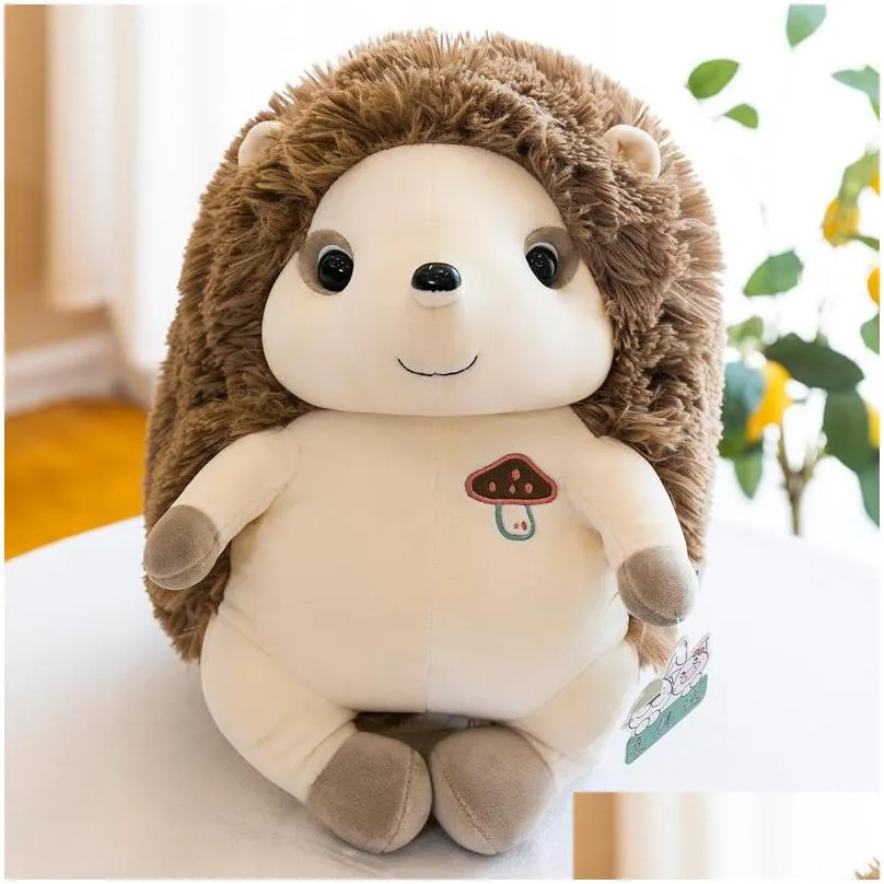 2022 stuffed animals wholesale 23cm new creative hedgehog plush toy forest small animal doll children sleeping on the bed dolls