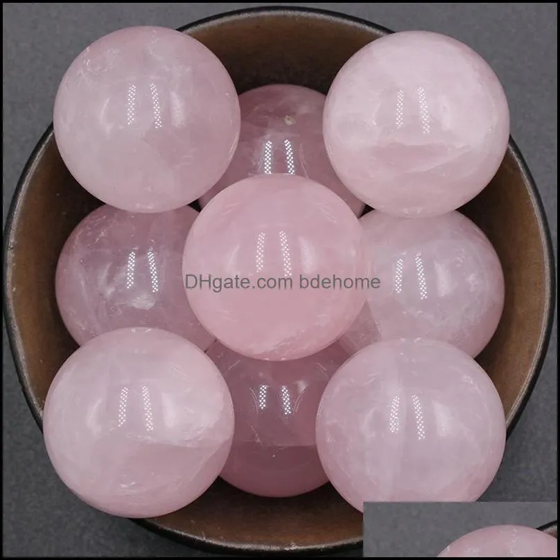 30mm loose reiki healing chakra natural stone rose quartz mineral crystals gemstones hand piece home decoration accessories good gifts