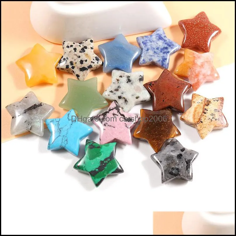 natural stone crystal 25mm star ornaments quartz healing crystals energy reiki gem jewelry making accessories living room decoration