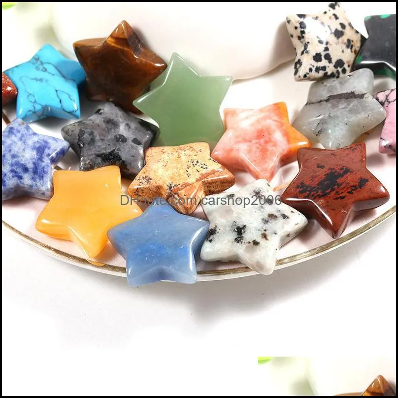 natural stone crystal 25mm star ornaments quartz healing crystals energy reiki gem jewelry making accessories living room decoration