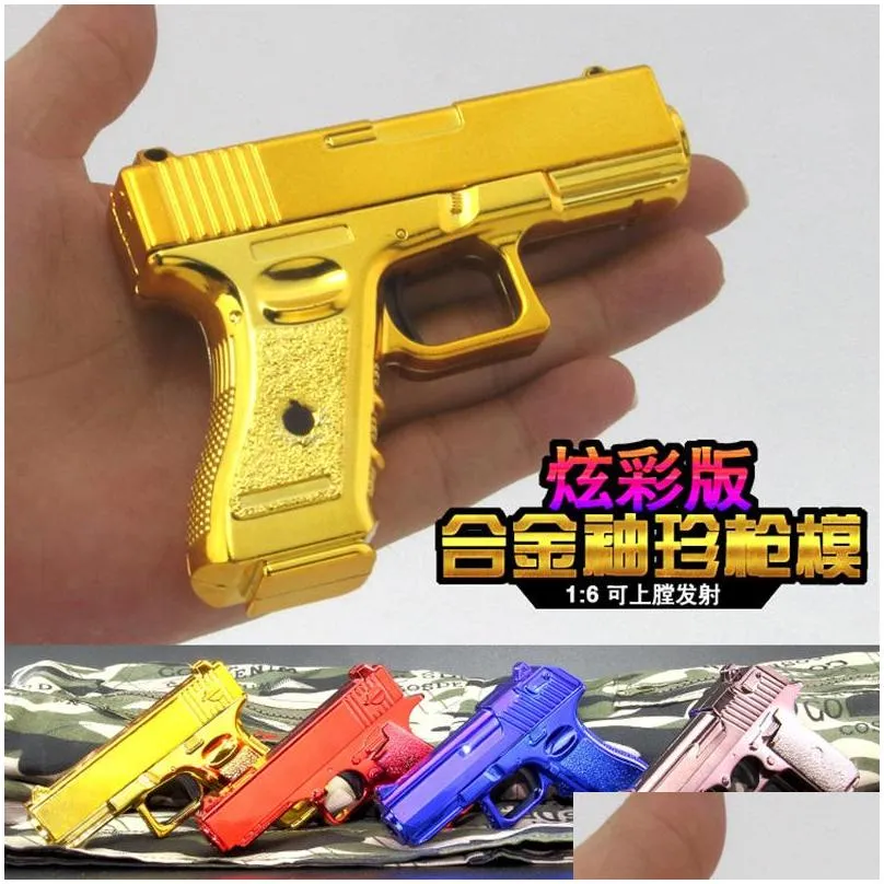 beretta colt desert eagle g 16 toy gun model mini alloy pistol gold for adults collection boys gifts