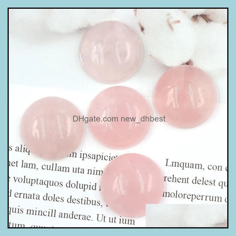 20mm mini round natural stone carving cabochon crystal polishing gem healing jewelry diy acc