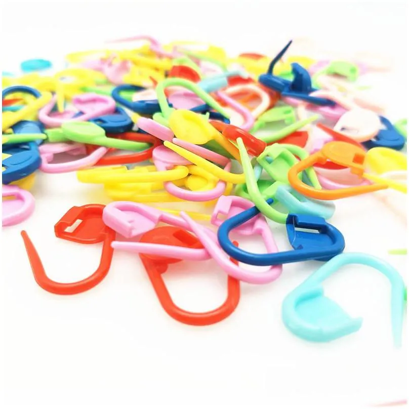 1000pc mix color plastic knitting tools locking stitch markers crochet latch knitting tools needle clip hook