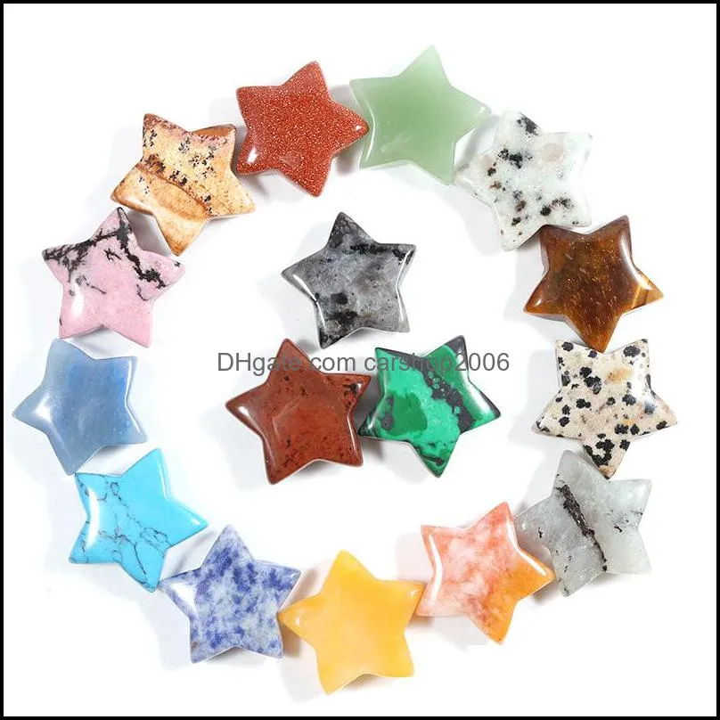 natural stone crystal 25mm star ornaments quartz healing crystals energy reiki gem jewelry making accessories living room decoration