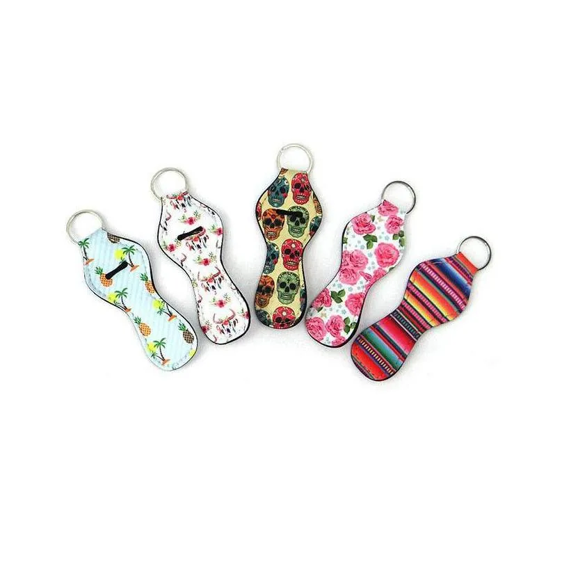 lipstick holder keychain keyrings chapstick key chain holder lip balm holder keychain with 10 different vibrant prints dhs