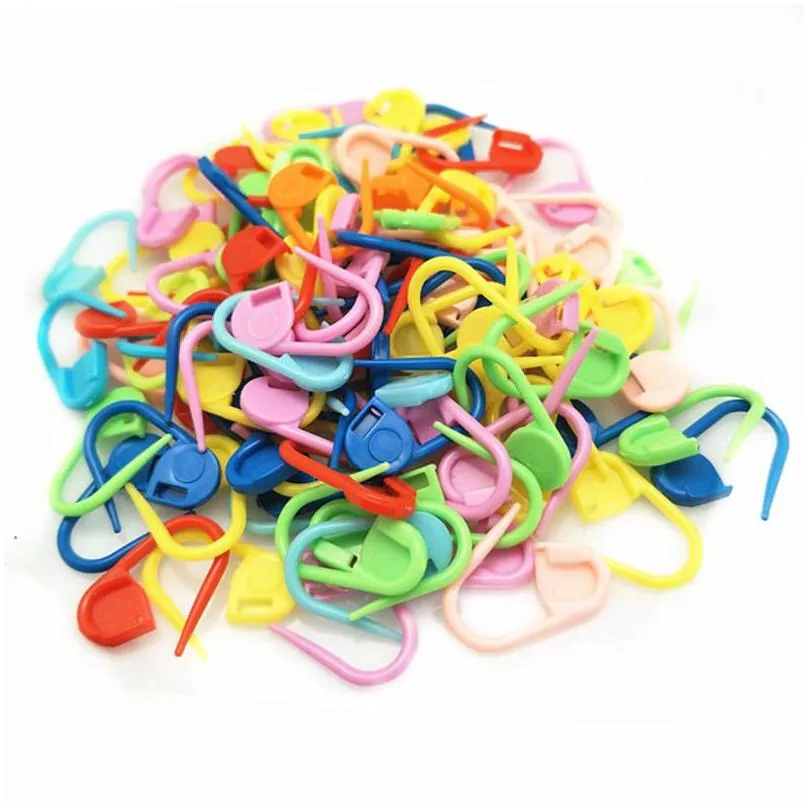1000pc mix color plastic knitting tools locking stitch markers crochet latch knitting tools needle clip hook