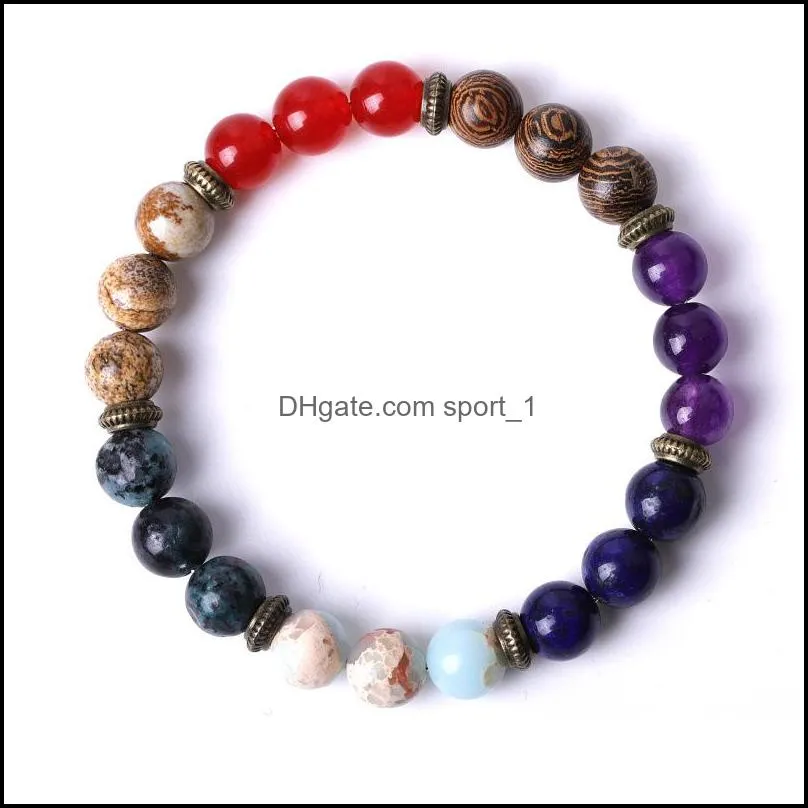 mix and match assorted lots stone beads bracelet women men yoga hand string jewelry friendship gift