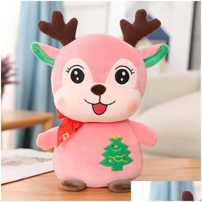 2022 25cm new style stuffed animals wholesale cartoon plush toys lovely little deer for christmas