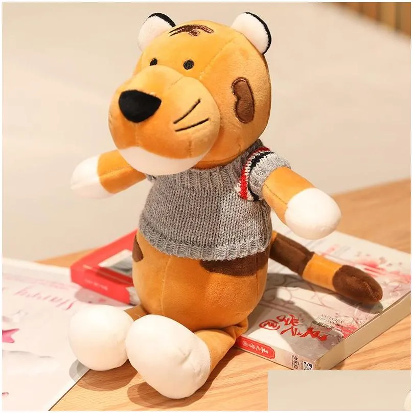 dropshipping or bulk purchasing cute clothed tiger plush doll toy year mascot doll ups