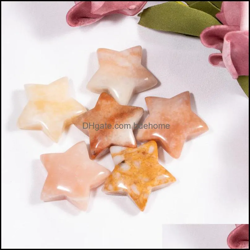 pentagram star ornaments natural rose quartz turquoise stone naked stones hearts decoration hand handle pieces diy necklace