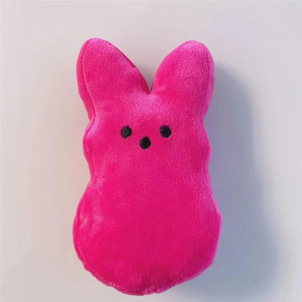 15CM 6Inch Peeps Stuffed Easter Bunny Party Supply Velvet Plush Cute Rabbits Kids Toddler Baby Animal Doll Toy Cuddle Toys Boys Girls Birthday Christmas Gift A27