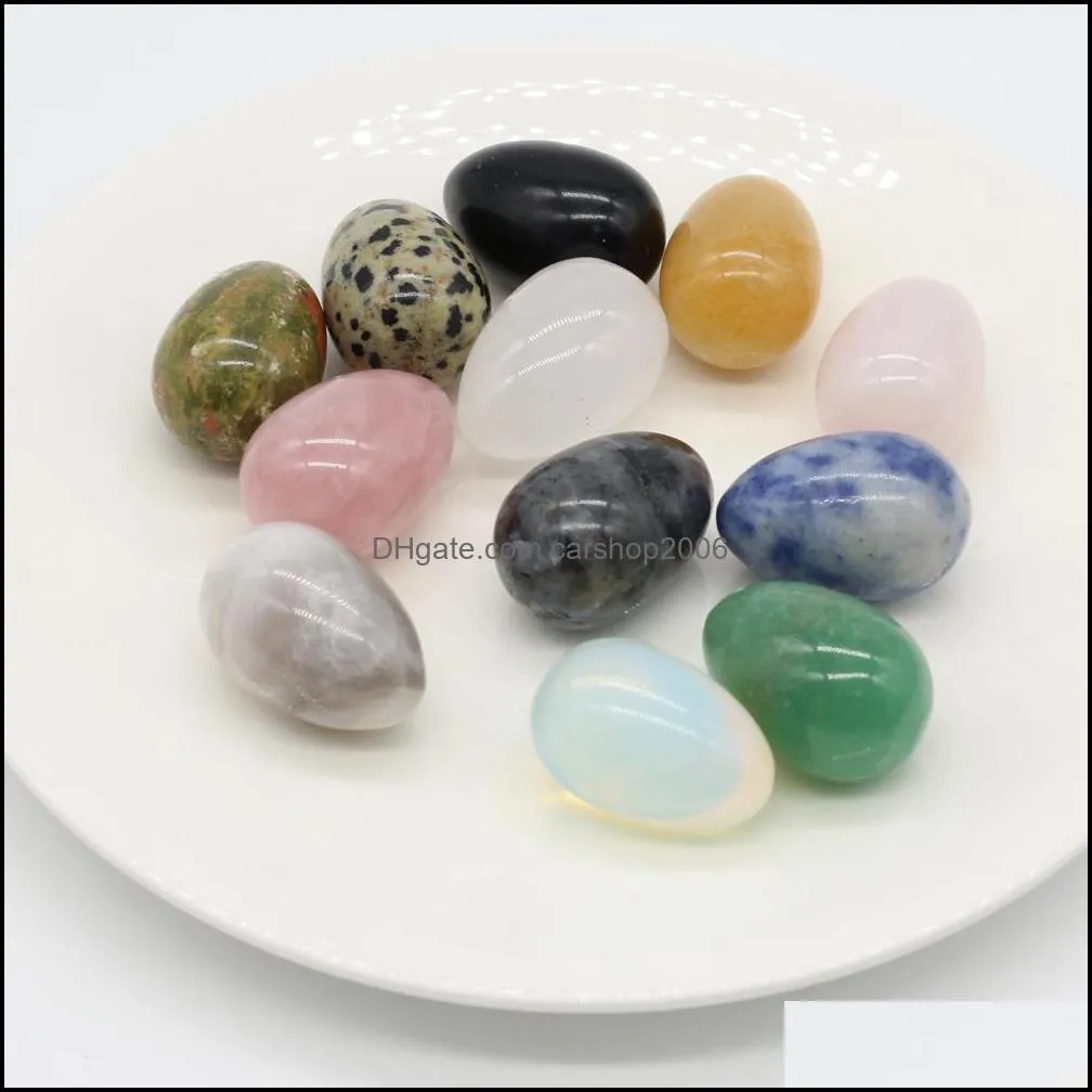 crystal 3cm easter egg natural stone quartz aquarium witchcraft spiritual kawaii room decor home decoration accessories