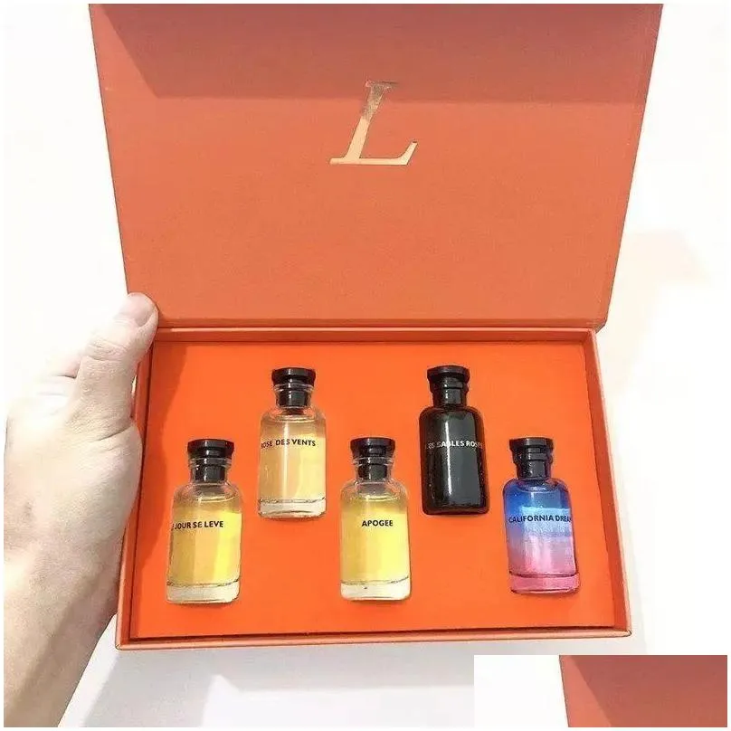 luxury perfume gift set 10mlx5 apogee rose des vents dream sable rose lady body mist 5 in i box