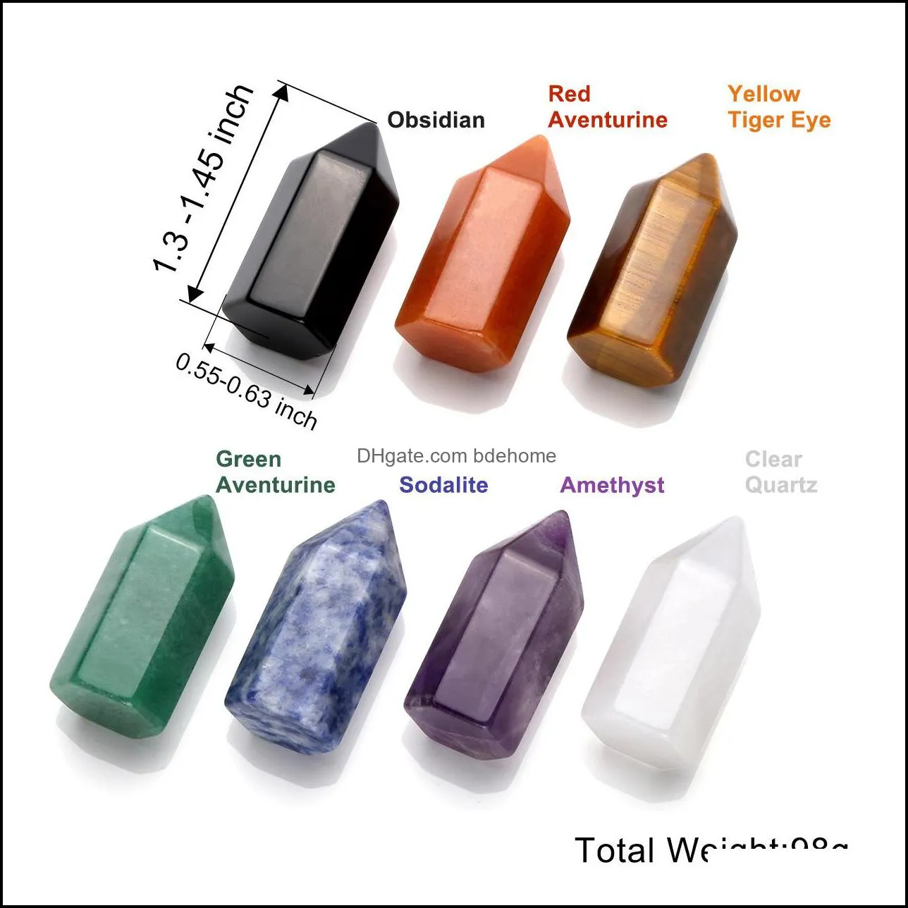 mini natural crystal stone hexagon shape crafts fashion chakra square aventurine amethyst rose quartz stones charm for jewelry making