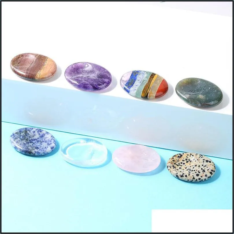 30x40x8mm worry stone thumb gemstone natural rose quartz healing crystal therapy reiki treatment spiritual minerals massage palm gem about