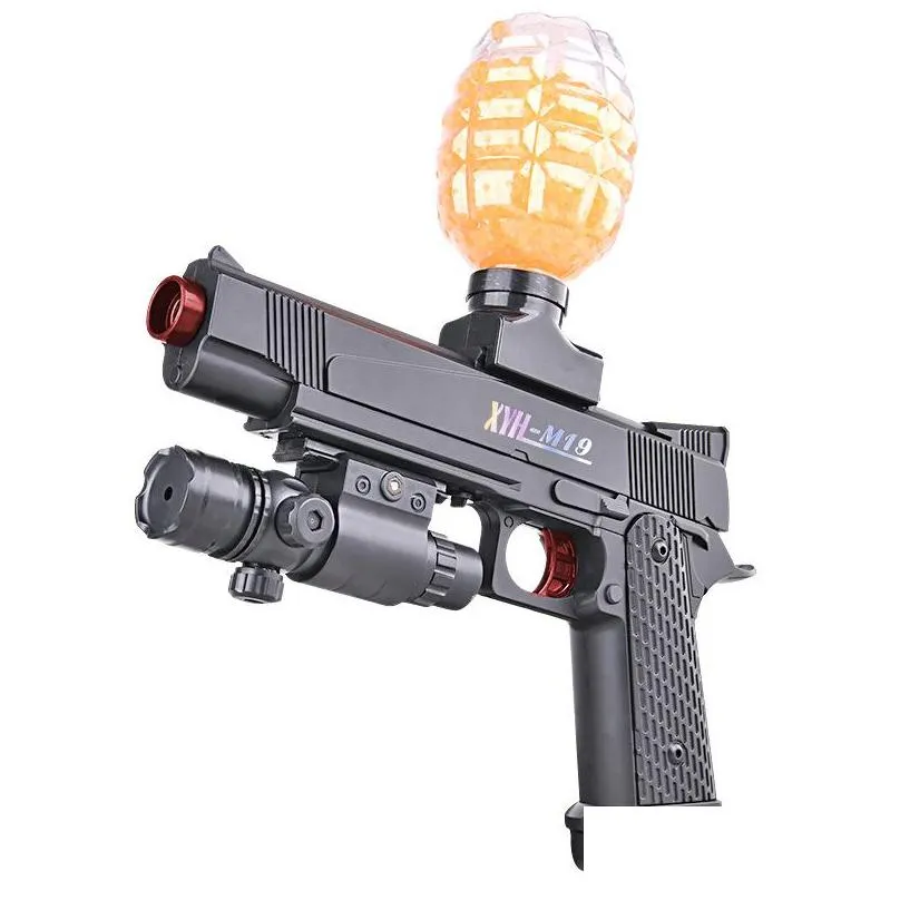 m1911 electric burst automatic water gel crystal bomb bullet toy cool gun pistol for adults boys cs fighting outdoor game