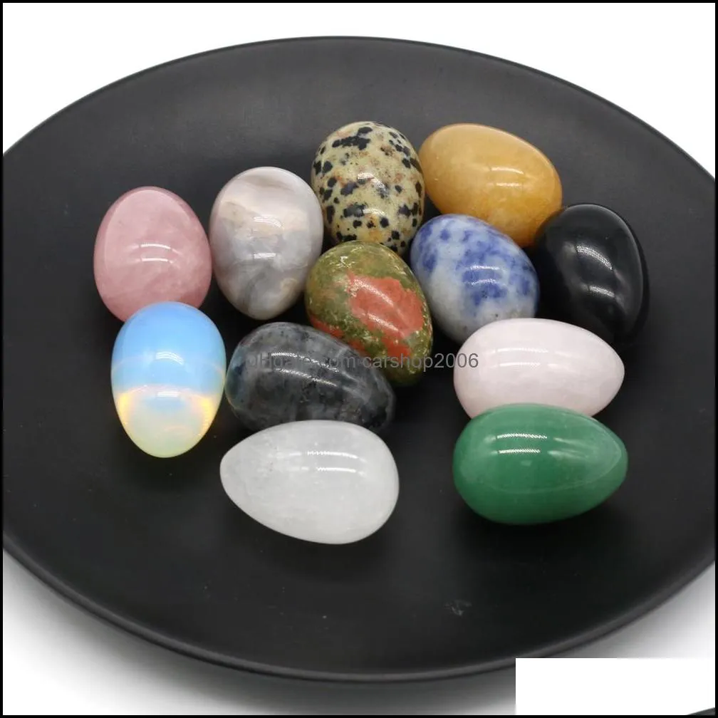 crystal 3cm easter egg natural stone quartz aquarium witchcraft spiritual kawaii room decor home decoration accessories