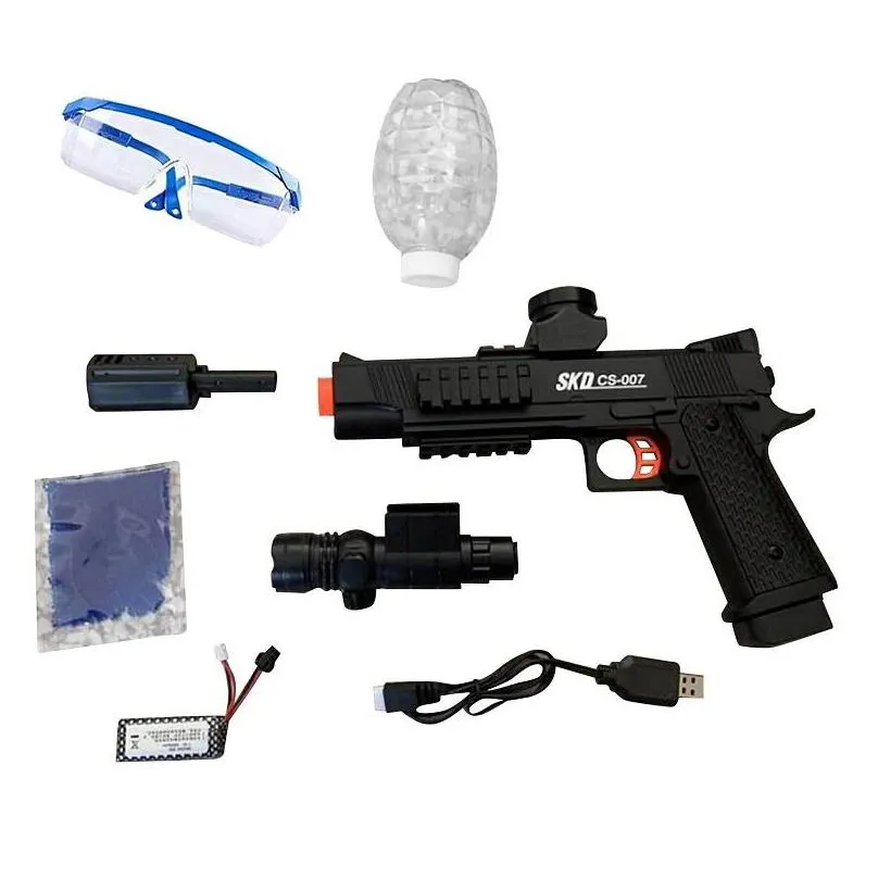 m1911 electric burst automatic water gel crystal bomb bullet toy cool gun pistol for adults boys cs fighting outdoor game