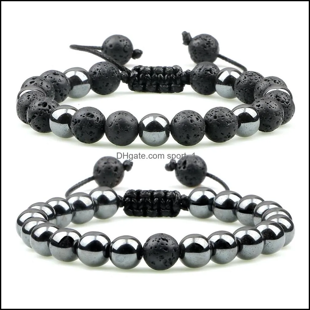 hematite tiger eye stone beads bracelets handmade adjustable men health protection energy stones couple distance bangles jewelry