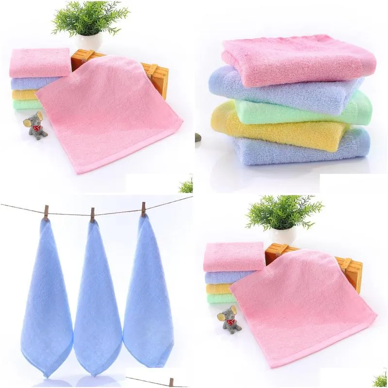 wholesale soft small square absorbent full bamboo baby towel custom embroidered