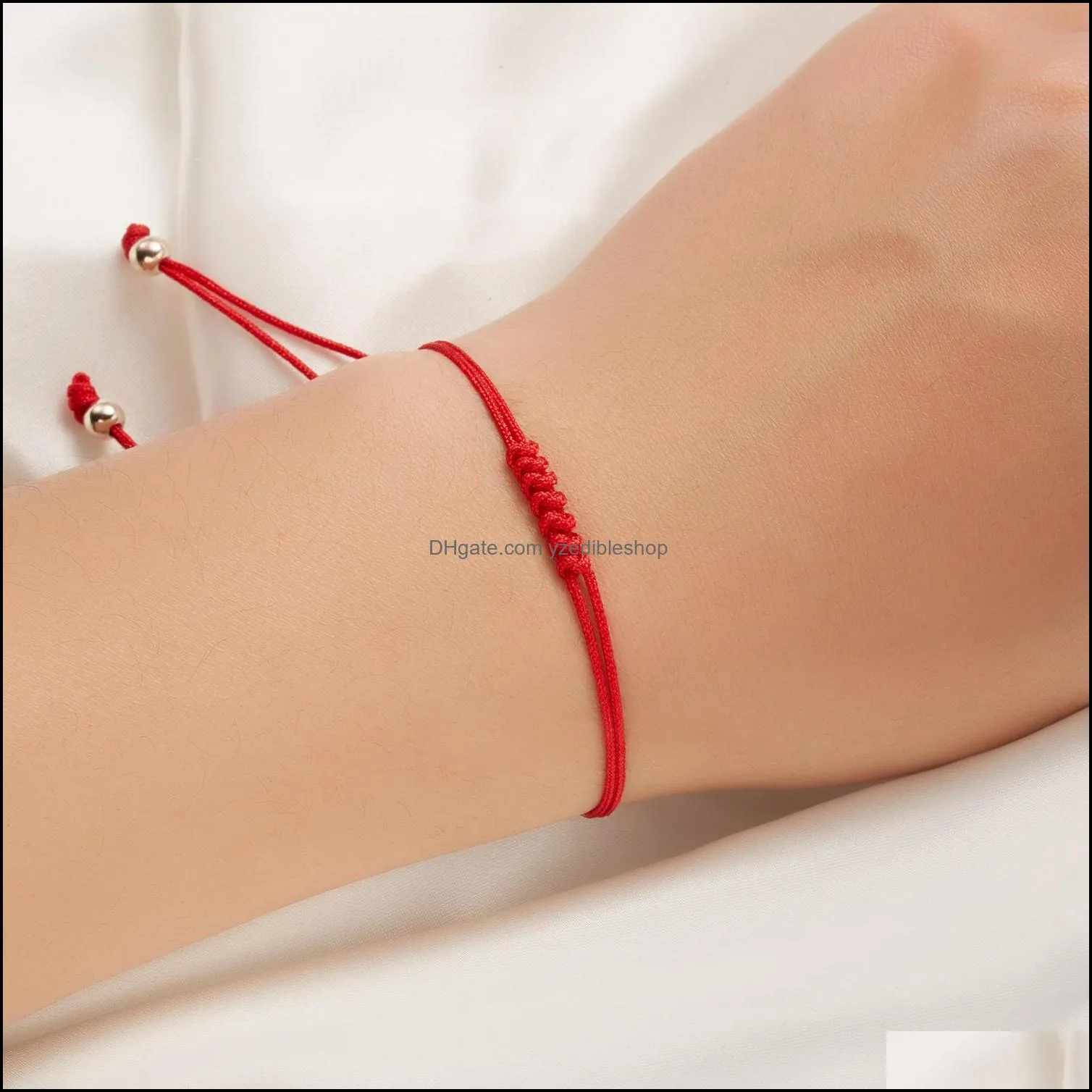 7 knots red string bracelet protection good luck amulet for success prosperity handmade rope bracelets lucky charm bangles