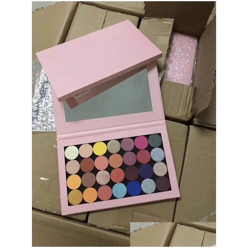 28color eyeshadow palette shimmer satin matte finishes high pigment eyeshadow one open palette makeup