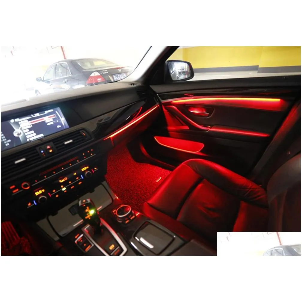 9color automatic conversion car neon interior door ambient light decorative lighting for 5 series f10 f11 f18 20102021 interior extern