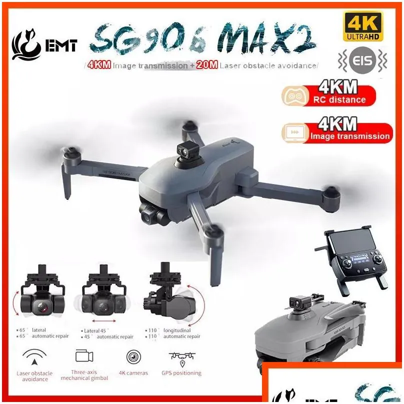 sg906 max2 max1 drones with 4k camera for adults gps fpv drone dron long flight time follow me drone 3 axis gimbal laser obstacle avoidance brushless motor cool