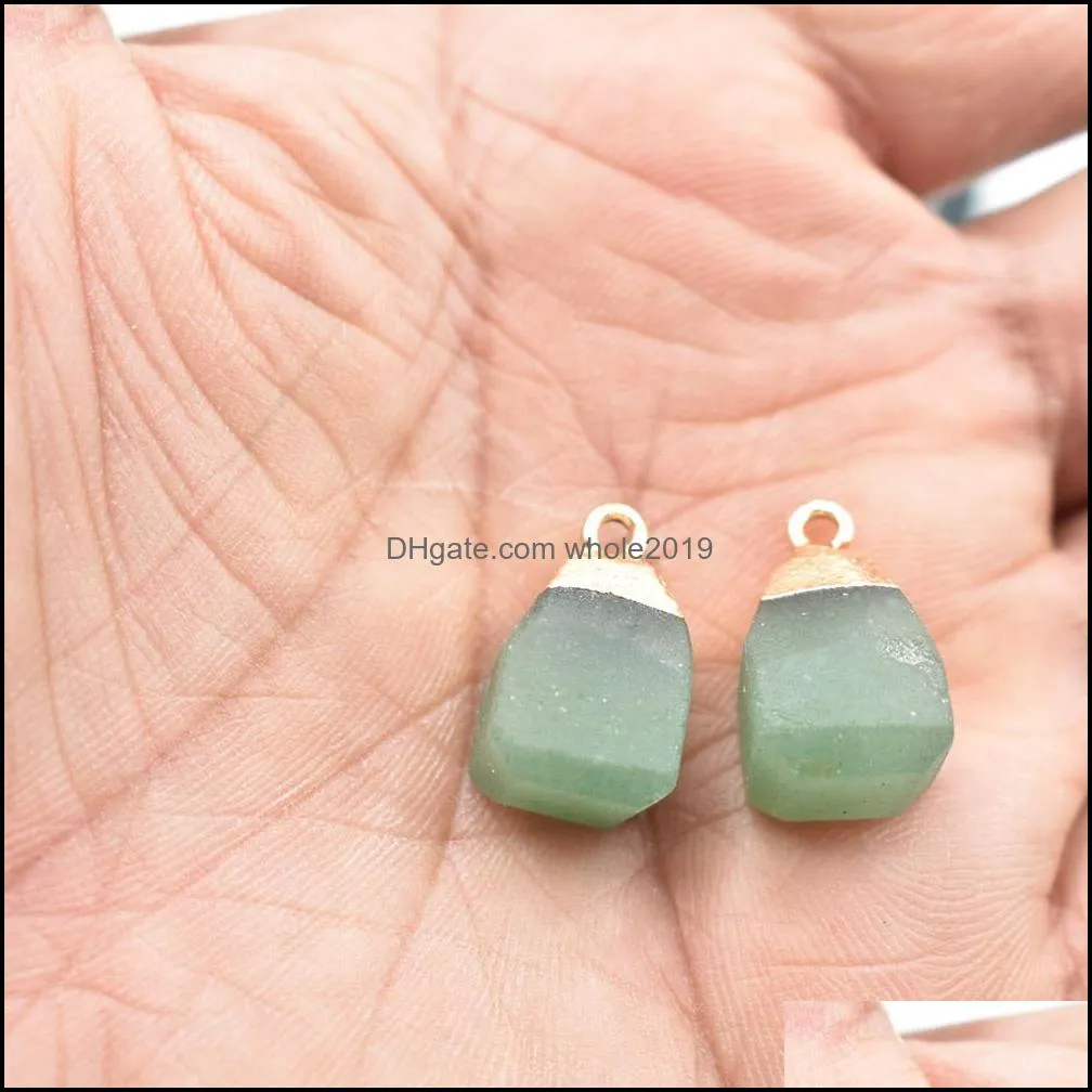 natural stone crystal pendant charm for jewelry making supplies diy fine necklace earrings accessorie whole2019