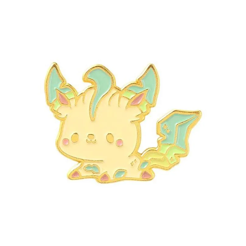 exquisite cartoon cute little monster metal paint brooch fashion creative animation surrounding badges childrens gift pins