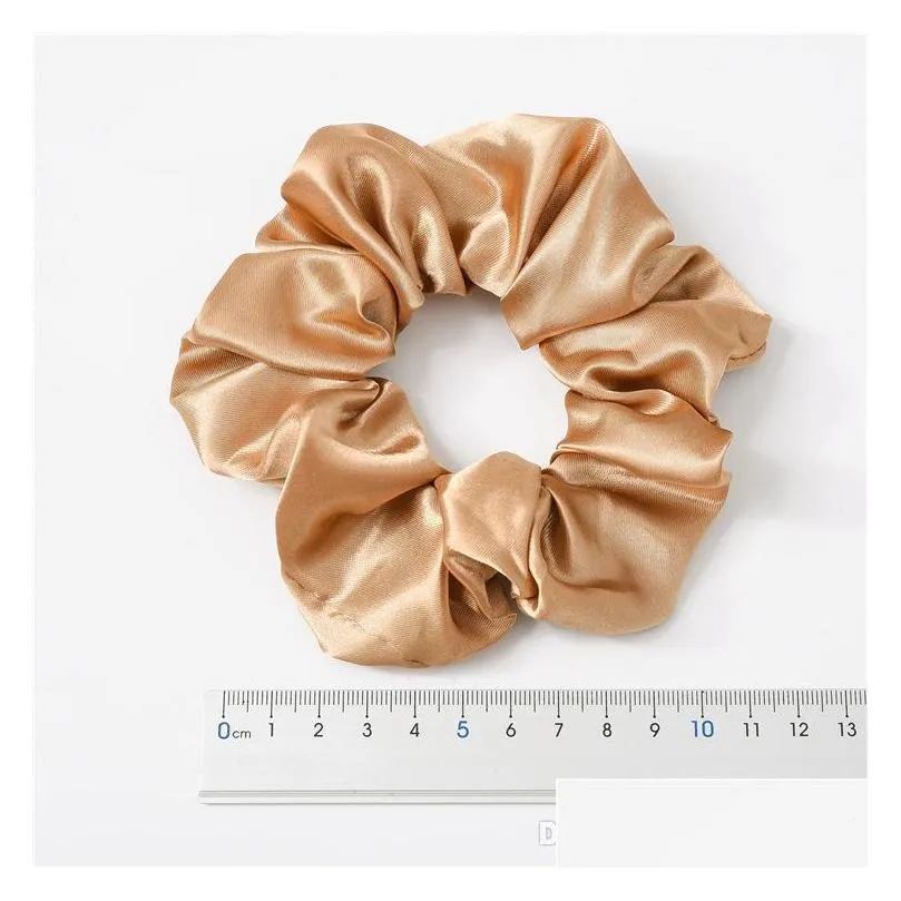 women satin/velvet scrunchie stretch ponytail holders elastic hairbands solid color ladies hair ropes hair ties accessories