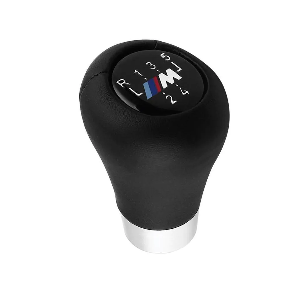 5/6 speed real leather gear shift knob shifter with m for 1 3 5 6 series e30 e32 car repair replace accessories 8061