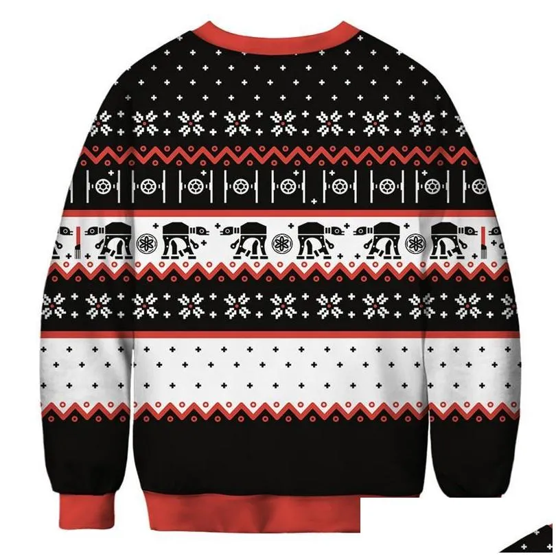 mens sweaters ugly christmas sweater 3d funny print jumpers tops men women autumn long sleeve crewneck holiday party xmas sweatshirt