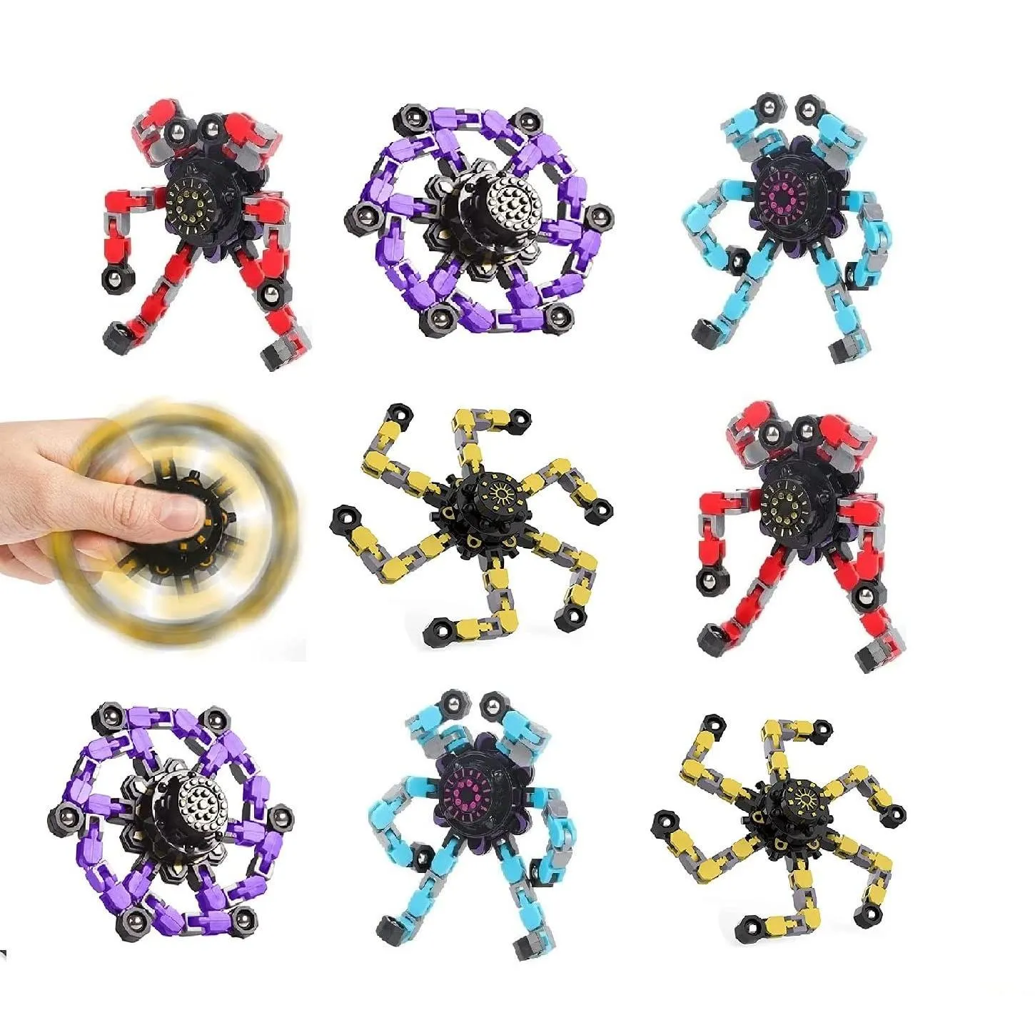 decompression toy transformable fingertip chain robot diy deformation deformed mechanical for kids adts drop delivery 2022 bdejewelry