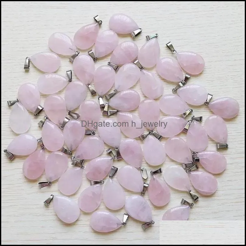 natural stone cross heart pink moon quartz healing pendants charms diy necklace jewelry accessories making