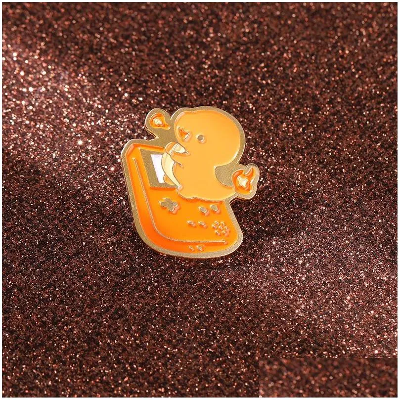 cartoon cute anime game console enamel brooch animal color alloy pins punk badge accessories woman jewelry gift for friends
