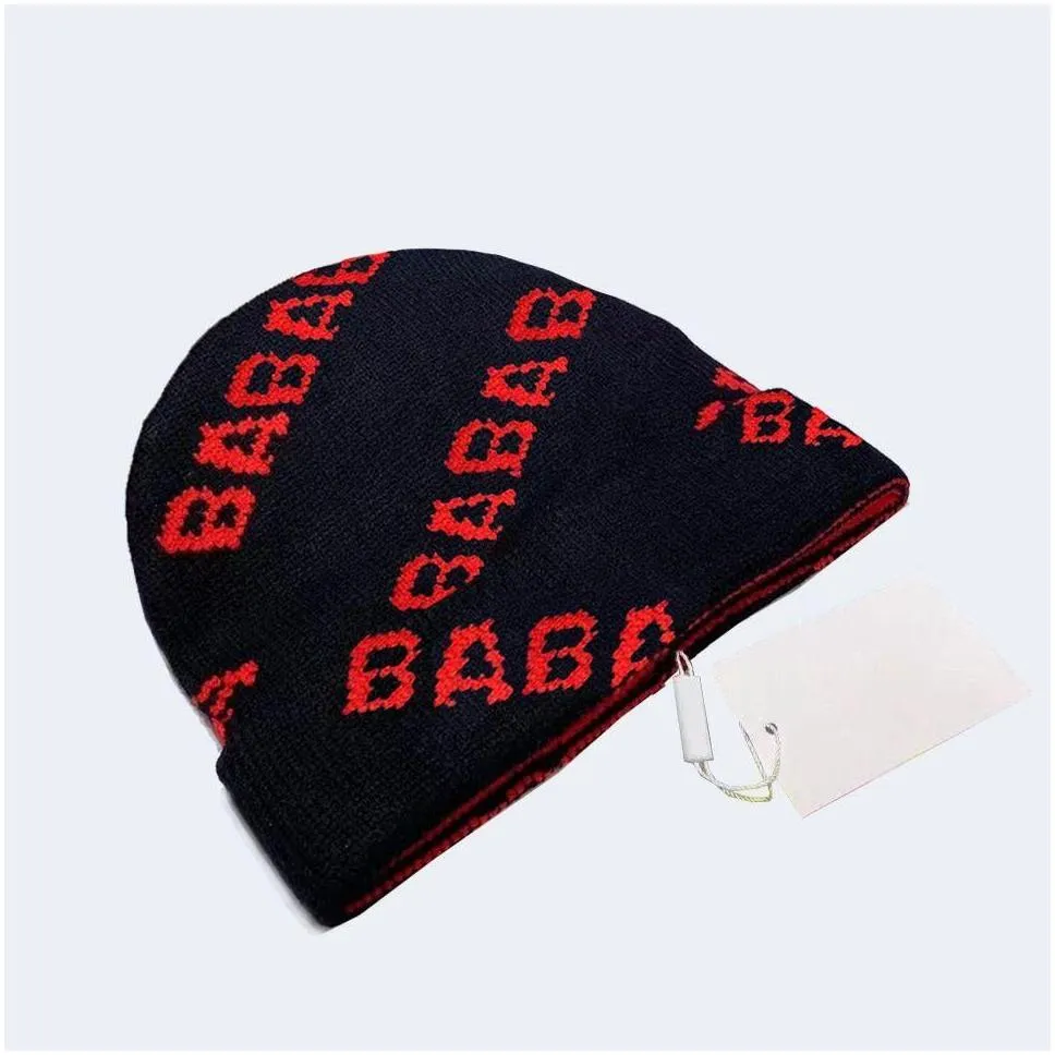 2022 fashion knitted hat fall/winter warm ba letter beanie for male and female couples cap