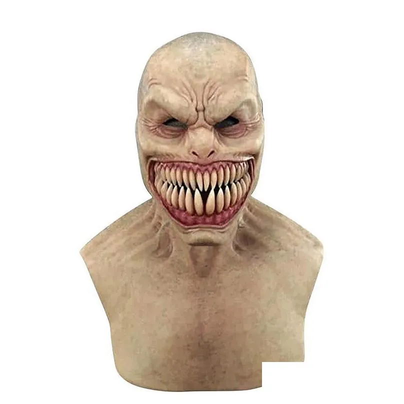 party masks adult horror trick toy scary prop latex mask devil face cover terror creepy practical joke for halloween prank toys