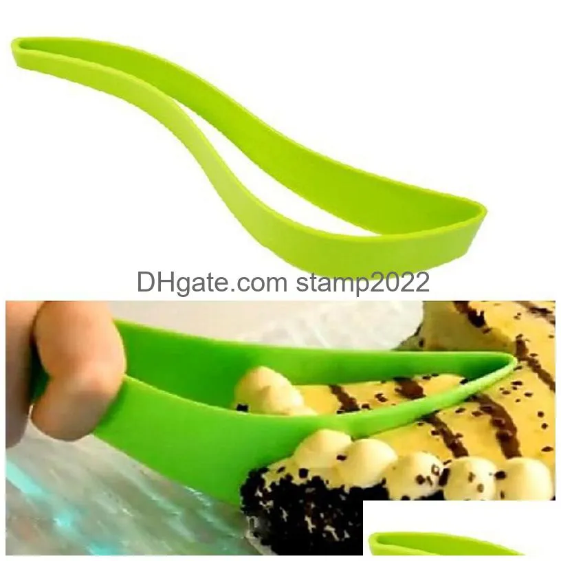 plastic cake onepiece cutting knife pie pastry splitter cutters kitchen baking tools birthday party cake slicer knife vt2017