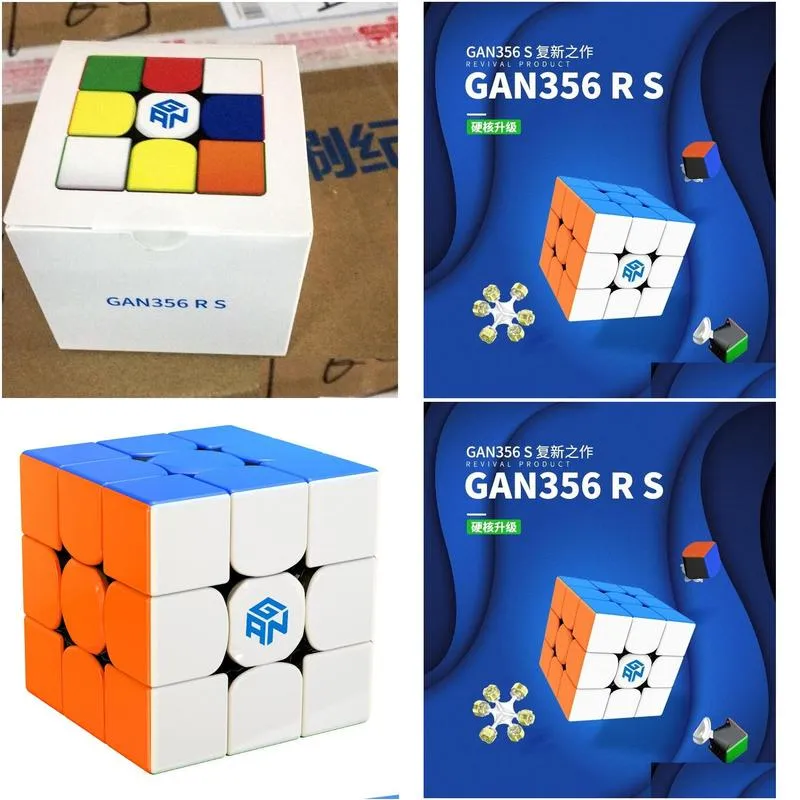 selling original gan356 r updated s 3x3x3 cube gans 356 magic professional gan 356 3x3 speed twist educational toys 220323