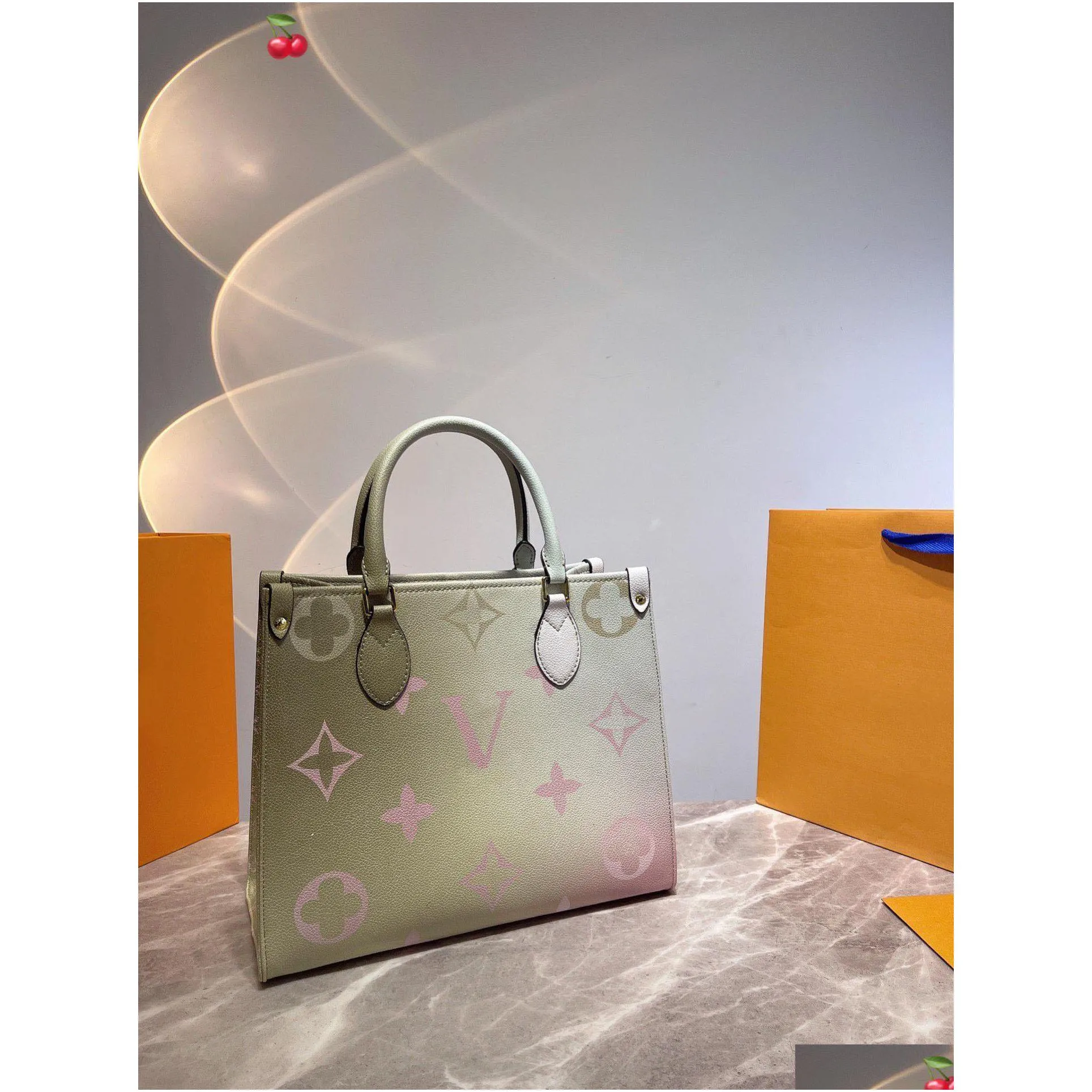 hh onthego 25cm bag 22ss mini spring in the city totes womens designer handbags big capacity printing leopard lady tie dye shopping bags on the go m46076 m20510